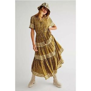 Free People Floral Rare Feelings Maxi Boho Dress Large
